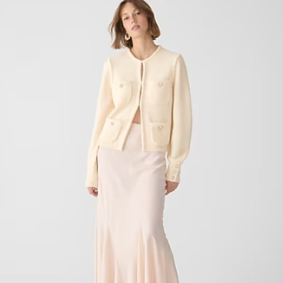 NWT J. Crew Odette Sweater Lady Jacket with Jewel Buttons (XS) - Picture 3 of 7